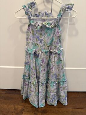 Janie and Jack Lavender Floral Sundress with Mint Accents